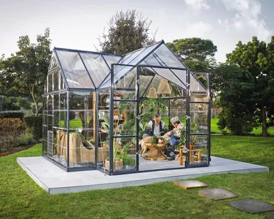 Zdjęcie produktu dla Szklarnia Palram - Canopia Victory Orangery 365 x 305 cm antracytowa