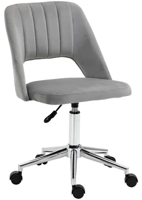 Produktbild von Vinsetto Schreibtischstuhl, Höhenverstellbar Homeoffice Stuhl ohne Armlehne Grau