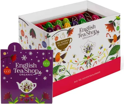 Produktbild von ETS - BIO Tee Adventskalender 2026 "Christmas Countdown" weiß, 25 Teebeutel