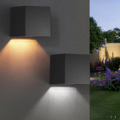 Solar-Wandleuchte 2er-Pack, ultrahelle LEDs, IP65, 2 Modi