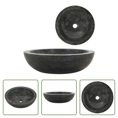 Immagine prodotto di The Living Store Lavabo 40x12 cm Marmo Nero