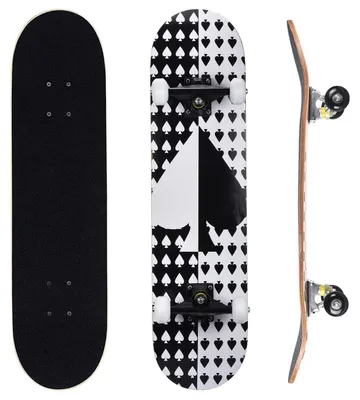 Obrázok produktu pre Kompletná skateboardová doska, 31 x 8 palcov, 7 vrstiev javorového dreva, vhodná pre deti, tínedžerov a dospelých
