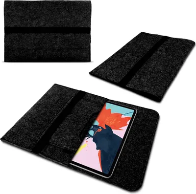 Produktbild von Schutzhülle für Apple iPad Air 4 5 6 7 10.9 Zoll Sleeve Tasche Hülle Filz TabletFarbe:Dunkel Grau