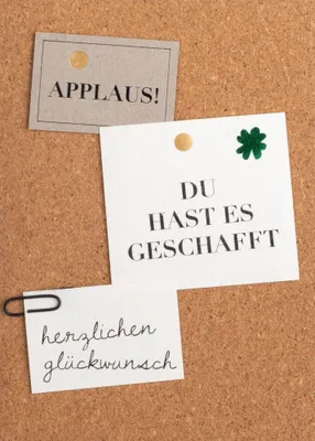 Produktbild von Korkkarte "Du hast es geschafft"
