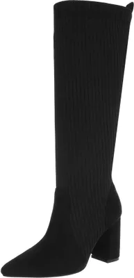 Produktbild von Ital-Design Damen Stiefel  Wildlederoptik, Textiloptik High-Heel Stiefel 87124691 Schwarz Gr.  40