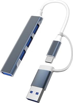 Produktbild von Typ C zu USB 3.0 Hub 4 Ports 4-in-1 Dockingstation Ultraflacher USB-Splitter Plug-and-Play-kompatibel mit MacBook Pro/Air Surface Pro PS4 XPS PC-Flash-Laufwerk