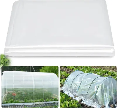 Immagine prodotto di Pellicola trasparente per serra 2 x 3 m - Verde | Protezione per piante, pomodori e ortaggi | Pellicola impermeabile per serra