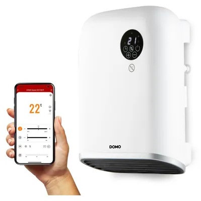 Zdjęcie produktu dla Domo DO7357F, Wentylator elektryczny ogrzewacza pomieszczeń, 1,4 m, IP24, Wewnętrzna, Ściana, Biały