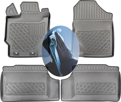 Produktbild von Z510403 TPE-Gummifußmatten kompatibel mit  Toyota Yaris  3 XP13 Facelift Schrägheck Hatchback 3-türer 2014-2020 nicht für Hybrid geeignet