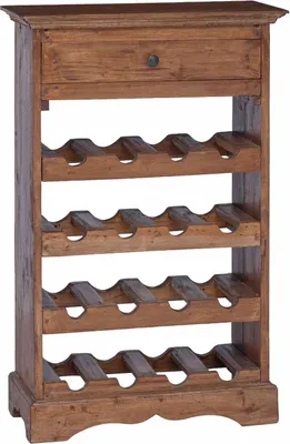Image de Étagère à vin 55 x 23 x 85 cm Bois de Mahogany Massif