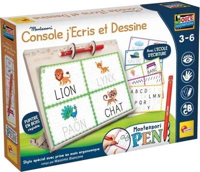 Produktbild von Montessori Maltafel & Schreibtafel , Lernspielzeug , Ergonomischer Stift , 3-6 Jahre , Abwischbare Oberfläche