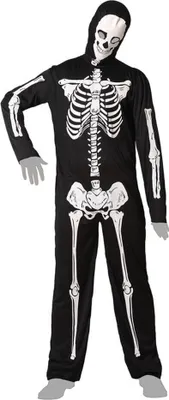 Produktbild von Verkleidung für Erwachsene Schwarz Skelett M/L