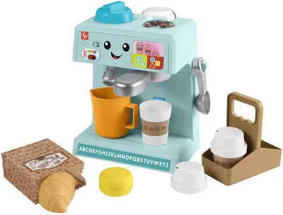 Image de Mattel HYT00 - Fisher-Price - Machine à café - Le kit de jeu interactif du barista