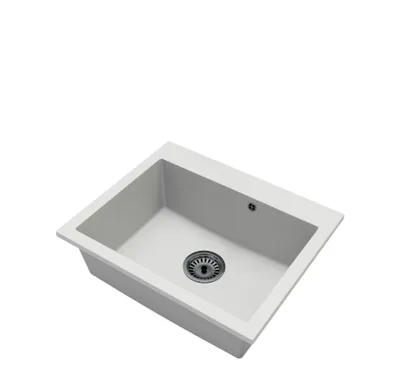 Obrázok produktu pre Granitový drez ELITE 60 biely + čierny sifón