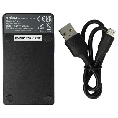Produktbild von vhbw USB-C Ladegerät kompatibel mit Casio NP-40DCA, NP-40, NP-40DBA Kamera - Ladeschale + USB-C Kabel Ladeanzeige