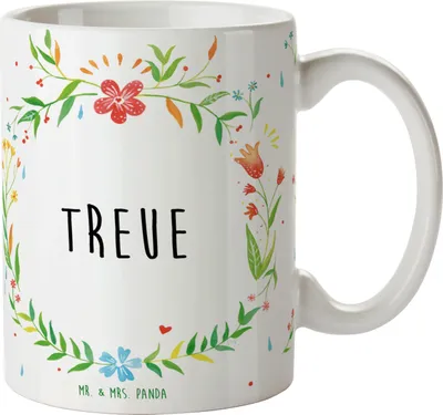 Produktbild von Mr. & Mrs. Panda Teetasse Treue - Geschenk, Kaffeebecher, Trinkbecher, Kaffeepott, Tasse, Kaffeetasse
