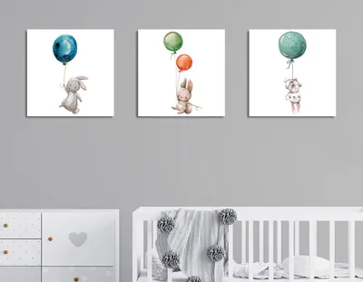 Produktbild von Wallity, FAH11- GWN1384, Bunt, Leinwandbilder, 30 x 30 cm, 60% Baumwolle / 40% Polyester