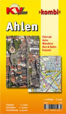 Immagine prodotto di Ahlen, KVplan, mappa ciclabile/mappa escursionistica/mappa cittadina, scala 1:25.000 / 1:15.000 / 1:7.500