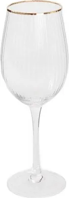 Obrázok produktu pre HOMLA LYNN ryhované sklo transparentné so zlatým okrajom 0,5 l