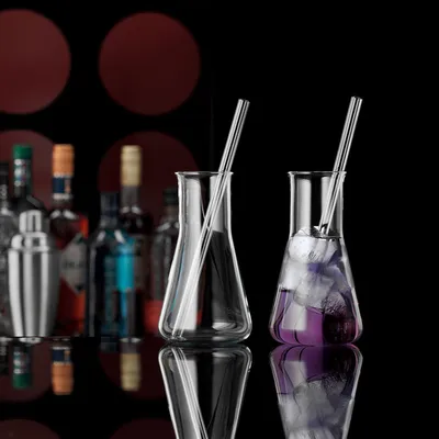Produktbild von BOHEMIA CRISTAL 2 Gin Tonic Gläser 400ml + 2 Glastrinkhalme gerade