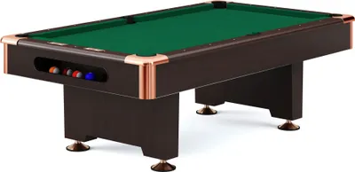 Produktbild von Automaten Hoffmann Billardtisch "Club Pro III" Dekor Nussbaum, EuroSpeed, Grün, 8 ft (Spielfeld 224x112 cm)