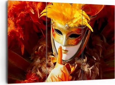 Produktbild von Bild auf Leinwand - Leinwandbild - Venezianische Maske bunt Karneval - 165x110cm - Wand Bild - Wanddeko - Leinwanddruck - Bilder - Kunstdruck - Leinwand bilder - Wandkunst - CE165x110-0420