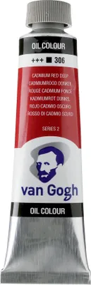 Image de Van Gogh peinture à l'huile tube 40 ml rouge cadmium foncé 306