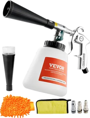 Produktbild von VEVOR Druckluft Reinigungspistole, 6–9,2 Bar Hochdruck-Luftblaspistole mit 2 Düsen & 1-L-Flüssigkeitsflasche, Waschpistole, Autoreinigungspistole, geeignet für 1/4 NPT-Luftkompressor