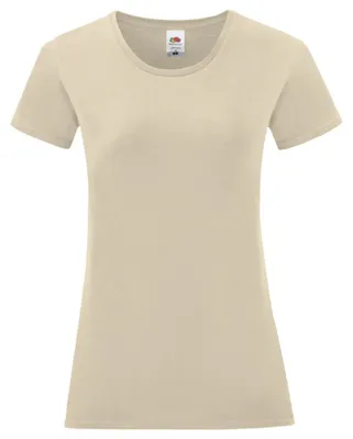 Productafbeelding van Fruit of the Loom - "Iconisch" dames T-shirt, gekamde katoen LT5720 (XL) (Natuurlijk)