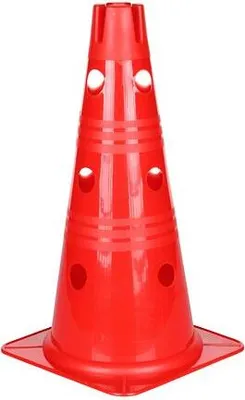 Immagine prodotto di Cono Merco Vario con fori rosso 38 cm confezione 1 pezzo