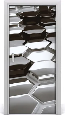 Produktbild von Tulup Türaufkleber 95x205 cm Dekorative Aufkleber Selbstklebend Wasserdichte Tapete Abnehmbar Schlafzimmer Wohnzimmer Wohnkultur - 3D-Abstraktion