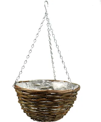 Produktbild von Korbampel Natur Ø30cm Pflanzkorb Blumenampel Hängekorb Deko Landhaus-Stil