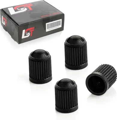 Produktbild von 4x Ventilkappe Reifenventil Kunststoff Schwarz für CITROEN PEUGEOT RENAULT DACIA