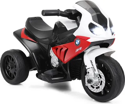 Produktbild von COSTWAY BMW 6V Kindermotorrad, Motorrad mit Stützrädern und Scheinwerfer, Musikmodus, Motorrad für Kinder von 18-36 Monaten, rot