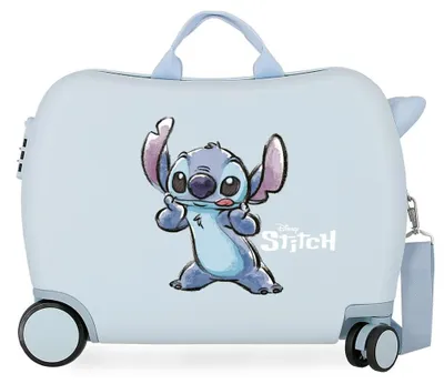 Zdjęcie produktu dla Plecak dziecięcy Disney Stitch, niebieski, wymiary 50x38x20 cm, wykonany z wytrzymałego tworzywa ABS