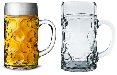 Produktbild von Stölzle Oberglas Bierkrug ISAR / 2er Set Bierkrüge 1 Liter/Stabiler Bier Krug/Maßkrug aus Soda Lime Glas/Bierglas 1L Spülmaschinengeeignet 500 00 53