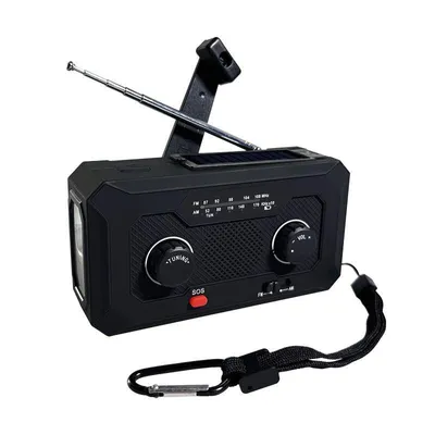 Produktbild von Solar radio,Selbstbetriebenes Kurbelradio mit LEDTaschenlampe,Notfallradio AM/FM Wetter Wind Up Radio mit 4000-mAh-Akku,Notbeleuchtung,Wiederaufladbar