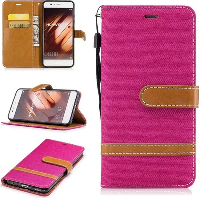 Produktbild von Tasche für Huawei P10 Jeans Cover Handy Schutz Hülle Case Pink