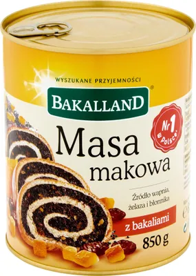 Zdjęcie produktu dla Bakalland Masa Makowa Z Bakaliami 850 G