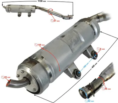 Produktbild von Schalldämpfersatz für Hisun Tactic 550 (P107000181000100)