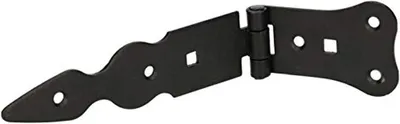 Productafbeelding van Deurscharnier - Poortband - Poorten Bevestigen - Gepoedercoat Staal - 150 mm Lengte - Zwart