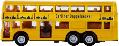 Produktbild von Idena Bus Berlin klein gelb mit Freilauf 10cm