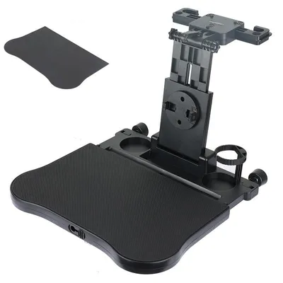 Produktbild von Auto Tisch für Rücksitz Beifahrer, Schreibtisch mit Getränkehalter und Handyhalter, Multifunktional Esstisch für Kinder Klappbar Einstellbar,15-20 kg