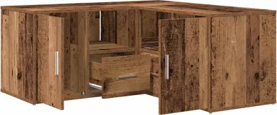 Obrázok produktu pre vidaXL Rohový regál vo vzhľade regenerovaného dreva 160x40x45 cm materiál na báze dreva