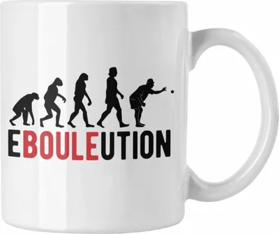 Produktbild von Trendation - Boule Tasse Geschenk Ebouleution Pétanque Boule-Spieler Geschenkidee Spruch (Weiß)