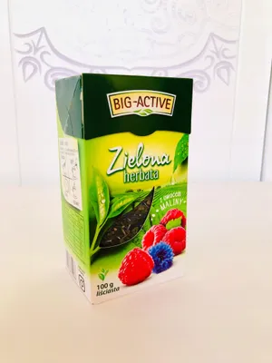 Obrázok produktu pre Herbata zielona z maliną Big Active 100 g