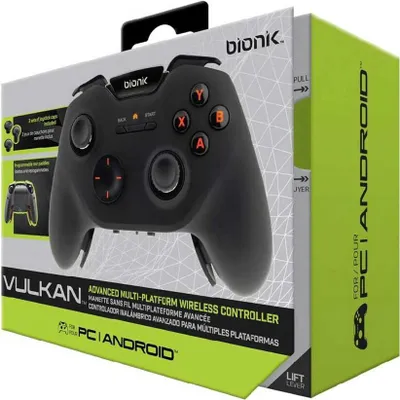 Obrázek produktu pro BIONIK Vulkan, Gamepad, Bezdrátový, Bluetooth, 2,4 GHz, 0,9 m, Černá