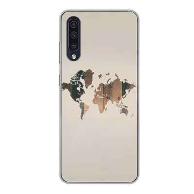 Produktbild von MuchoWow® Handyhülle Schutzhülle Hülle für Samsung Galaxy A50 Weltkarte -Holz - Regal Silikon Softcase Handy Hülle - Mobiltelefonhülle