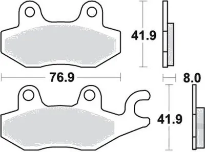 Produktbild von Bremsbeläge Vorderrad für Hyosung MS3 250 F i Baujahr 2008-2010 Bremsklotz von TRW - Neu