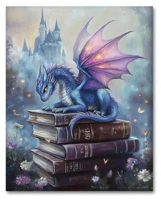 Obrázok produktu pre Sada na maľovanie diamantmi 5D, motív: drak, 30x40 cm. Kreatívna sada pre dospelých a začiatočníkov